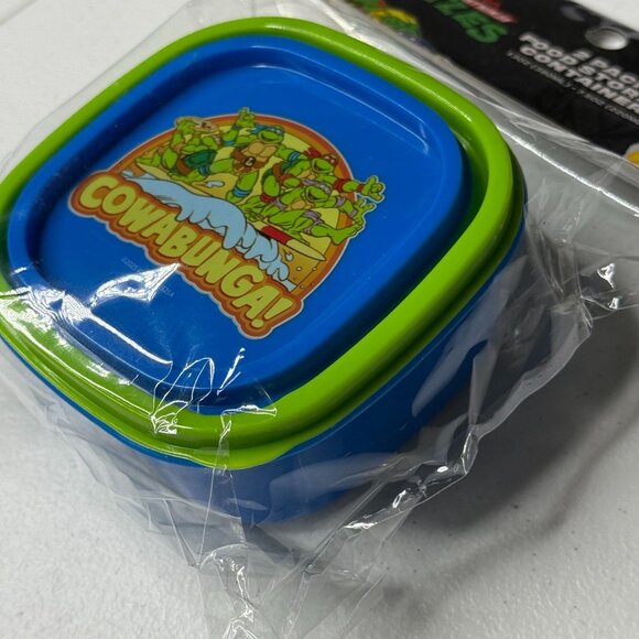 TMNT Teenage Mutant Ninja Turtles 2 Pack Food Storage Containers Cowabunga - Picture 2 of 4